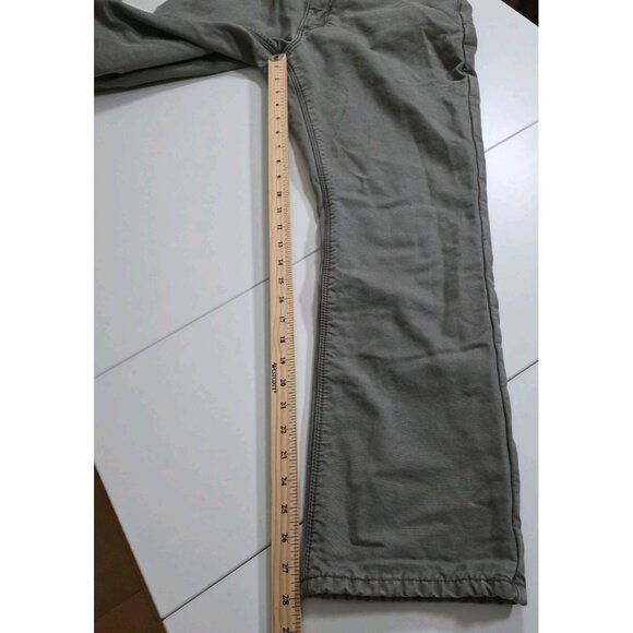 Eddie Bauer Fleece Lined Pants Mens 30x30 (28) Gray Twill Cotton Straight Tech - Picture 7 of 16